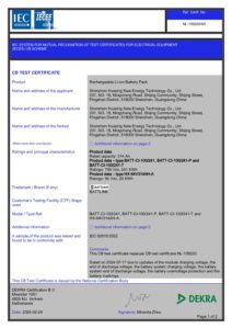 CB TEST CERTIFICATE pdf CB TEST CERTIFICATE BATTLINK Battery Energy Storage Systems Expert